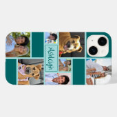 Aangepast kleurenblok 7 Foto Collage Aangepast Case-Mate iPhone Case (Achterkant (horizontaal))