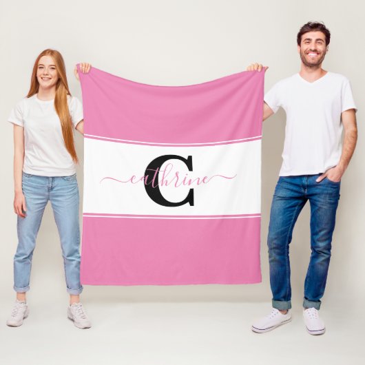 Aangepast kleurenblok fleece deken (In situ)