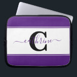 Aangepast kleurenblok laptop sleeve<br><div class="desc">Pas dit schattige kleurenblokontwerp met uw favorieten of schoolkleuren aan,  geef brief uit,  geef naam uit (tussen de blokken of u verliest de extra bloei).</div>