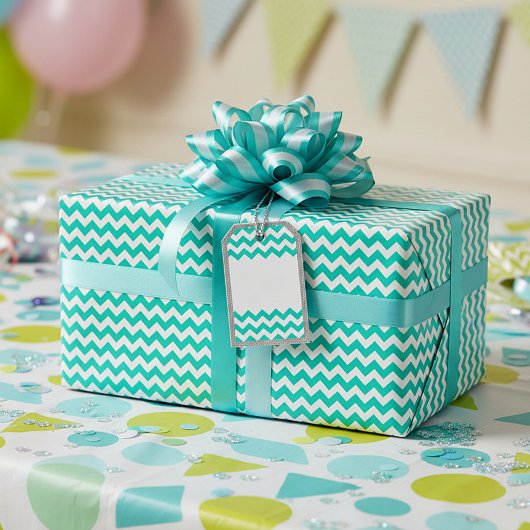 Aangepast kleurenchevron cadeaupapier