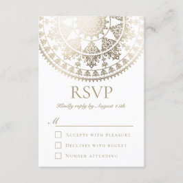 Aangepast kleurenhuwelijk RSVP-kaarten Gold Foil RSVP Kaartje