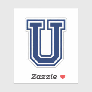 Aangepast kleurenletterwoord U-lettertype voor spo Sticker