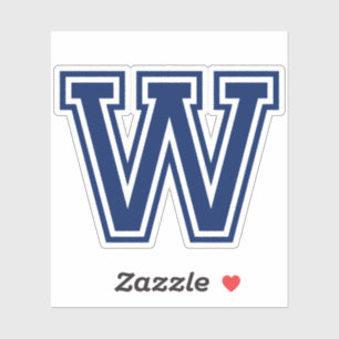 Aangepast kleurenletterwoord W sportief universita Sticker