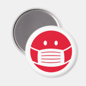 Aangepast kleurenmasker voor gezichtsmasker emoji  magneet (Voorkant / Achterkant)