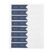 Aangepast kleurenmonogram omwikkelbaar adreslabel (Vel)