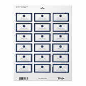 Aangepast kleurenmonogram retouradres etiket (Full Sheet)