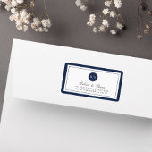 Aangepast kleurenmonogram retouradres etiket