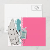 Aangepast kleurennaaiwerk met dummykaart briefkaart (Voorkant / Achterkant)