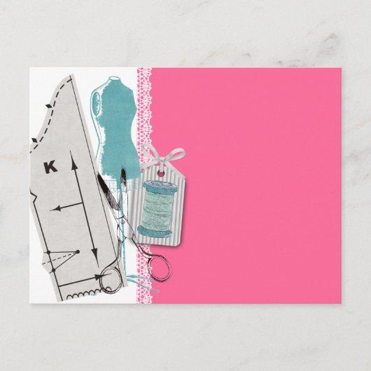 Aangepast kleurennaaiwerk met dummykaart briefkaart (Voorkant)