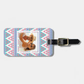 Aangepast kleurenpatroon foto op basis van tribale bagagelabel (Voorkant horizontaal)