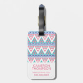 Aangepast kleurenpatroon foto op basis van tribale bagagelabel (Achterkant verticaal)