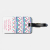 Aangepast kleurenpatroon foto op basis van tribale bagagelabel (Achterkant horizontaal)