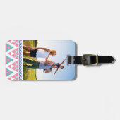 Aangepast kleurenpatroon foto op basis van tribale bagagelabel (Voorkant horizontaal)