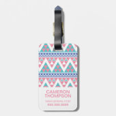 Aangepast kleurenpatroon foto op basis van tribale bagagelabel (Achterkant verticaal)