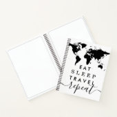 Aangepast kleurenscherm Eat Slaap Herhaal reisblad Notitieboek (Binnen)