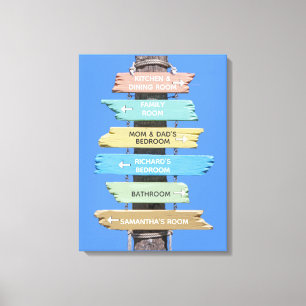 Aangepast kleurenstempel canvas afdruk