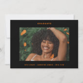 Aangepast kleurentekstfotocollege Foto Afstuderen Aankondiging (Voorkant)