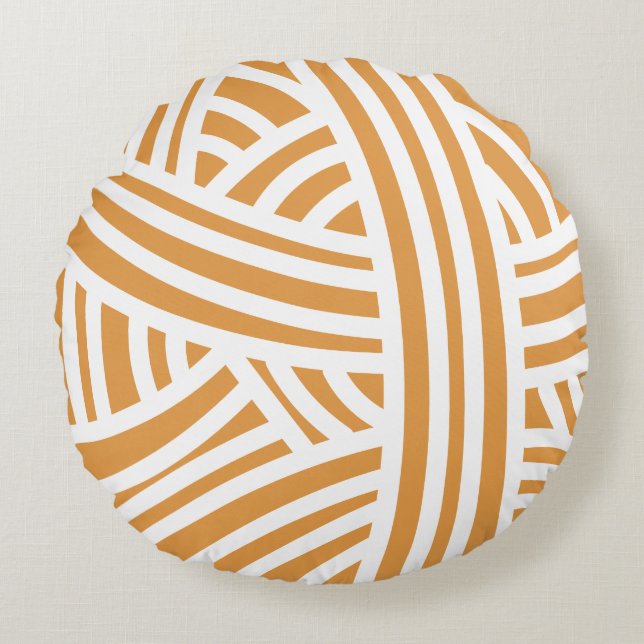 Aangepast kleurenvenster - Stijlvolle garens Rond Kussen (Voorkant)