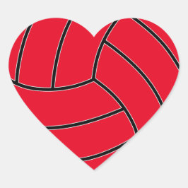 Aangepast kleurenvolleybalhart hart sticker