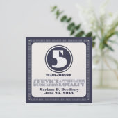 Aangepast kleurenwerknemer 5 jaar servicetoekennin (Staand voorkant)