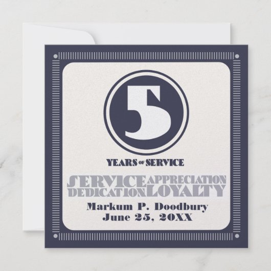 Aangepast kleurenwerknemer 5 jaar servicetoekennin (Voorkant)