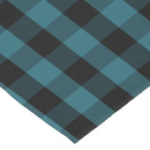 Aangepast kleurenzwart blauw gingham Check Patroon Korte Tafelloper (Hoek)