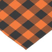 Aangepast kleurenzwart Oranje bufferpatroon Korte Tafelloper (Hoek)