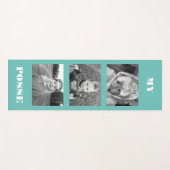 Aangepast kleurenzwart-wit fototurquoise yogamat (Voorkant (horizontaal))