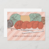 aangepast kleurgaren schuint haksteenkoraal briefkaart (Voorkant / Achterkant)