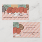 aangepast kleurgaren schuint haksteenkoraal visitekaartje (Voorkant / Achterkant)