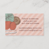 aangepast kleurgaren schuint haksteenkoraal visitekaartje (Achterkant)