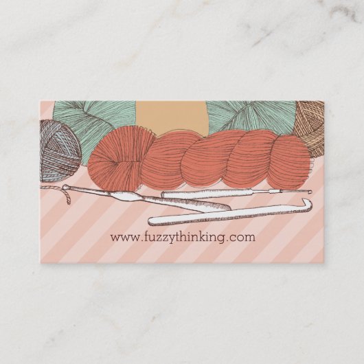 aangepast kleurgaren schuint haksteenkoraal visitekaartje (Voorkant)