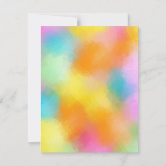 Aangepast kleurig Abstract handgeschreven monogram Notitiekaartje (Achterkant)