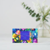 Aangepast Kleurig Bloemmotief Helder Design Visitekaartje (Staand voorkant)