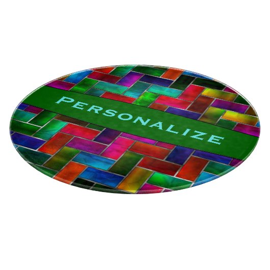 Aangepast kleurig glazen mozaïekglazen snijvlak snijplank (Hoek)