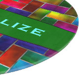 Aangepast kleurig glazen mozaïekglazen snijvlak snijplank (Hoek)