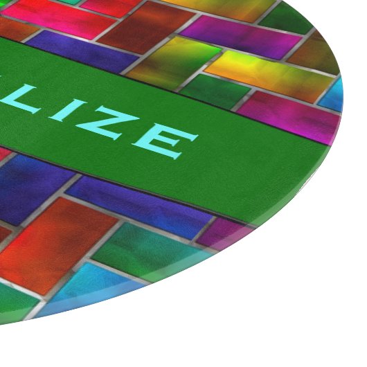 Aangepast kleurig glazen mozaïekglazen snijvlak snijplank (Hoek)