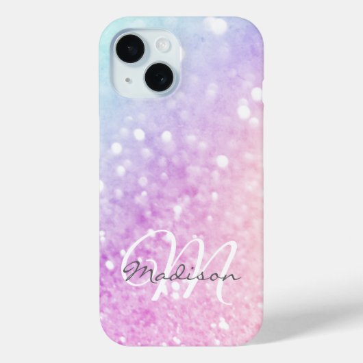 Aangepast kleurig glitter Iridescent Elegant Case-Mate iPhone Case (Achterkant)