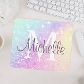 Aangepast kleurig glitter Iridescent Elegant Muismat