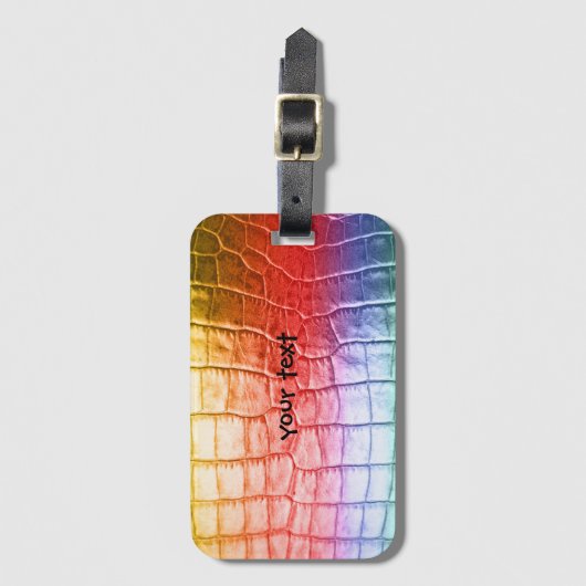 aangepast kleurig leder bagagelabel (Voorkant (verticaal))