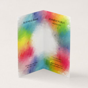 Aangepast kleurig monogram Moderne Elegant Sjabloo Visitekaartje