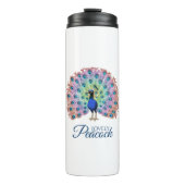 Aangepast kleurig pacock thermosbeker (Voorkant)
