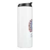 Aangepast kleurig pacock thermosbeker (Gedraaid links)