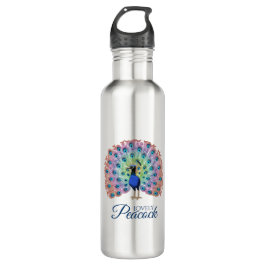 Aangepast kleurig pacock waterfles 