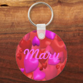 Aangepast kleurig Sleutelhanger voor harten (Voorkant)