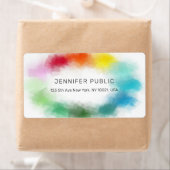 Aangepast kleurrijk Abstract, modern, eenvoudig Etiket (Insitu)