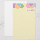 Aangepast kleurrijk cirkelpatroon vanaf het bureau briefpapier (Voorkant / Achterkant)