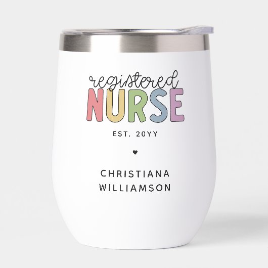 Aangepast kleurrijk geregistreerd zurenRN Afstuder (Links)