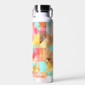 Aangepast kleurrijk hipster-veelhoekpatroon voor F Waterfles (Voorkant)