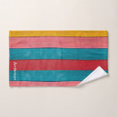 Aangepast, kleurrijk, nautisch, anker strand Rusti Bad Handdoek (Handdoek)